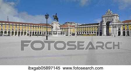 King Jose I equestrian statue, Praca do Comercio, Baixa, Lisbon, Portugal, Europe View Large Photo Image Stock Photography - King Jose I equestrian statue, Praca do Comercio, Baixa, Lisbon, Portugal, Europe. Fotosearch