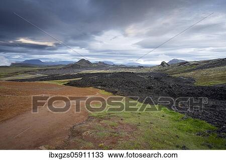 Stock Image - Krafla lava field, Skútustaðir, Norðurland eystra, Iceland, Europe. Fotosearch