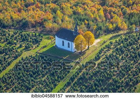 Stock Photo - Kreuzberg Chapel, Wormbach with Wormbacher Chapel, Autumn Mood, Fall, Schmallenberg, Sauerland, North Rhine-Westphalia, Germany, Europe. Fotosearch