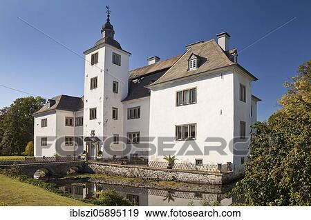 Stock Photo - Laer Castle, Meschede, Sauerland, North Rhine-Westphalia, Germany, Europe. Fotosearch