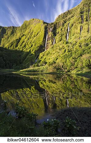 Picture - Lagoon Poco da Ribeira do Ferreiro, Poço da Alagoinha, Lagoa das Patas on the west coast of Ilha das Flores, Flores Island, Azores, Portugal, Europe. Fotosearch