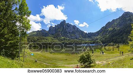 Laudachsee with view to the Katzenstein on the Grünberg, Gmunden, Salzkammergut, Upper Austria, Austria, Europe View Large Photo Image Stock Image - Laudachsee with view to the Katzenstein on the Grünberg, Gmunden, Salzkammergut, Upper Austria, Austria, Europe. Fotosearch