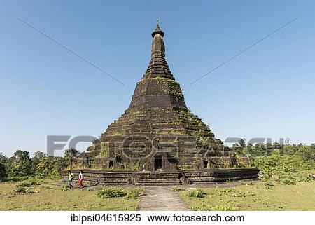 Stock Photography - Laung Ban Pyauk Pagoda, Laungbanpyauk Paya, Mrauk U, Burma, Myanmar, Asia. Fotosearch