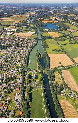 Lock at Dortmund-Ems Canal, Ibbenbüren, North Rhine-Westphalia, Germany, Europe View Large Photo Image Stock Photo - Lock at Dortmund-Ems Canal, Ibbenbüren, North Rhine-Westphalia, Germany, Europe. Fotosearch