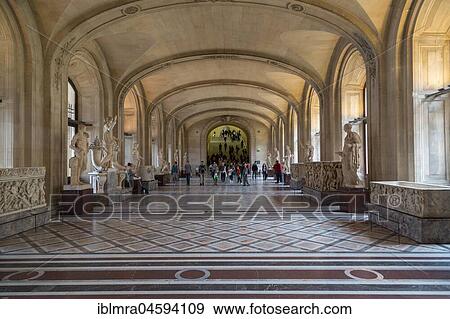 Stock Photo - Louvre Museum, interior view, Paris, France, Europe. Fotosearch