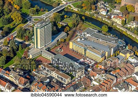 Lünen-Mitte, inner city of Lünen with town hall high-rise and market place, weekly market market, river Lippe, Bergkamen, Ruhr Area, North Rhine-Westphalia, Germany, Europe View Large Photo Image Picture - Lünen-Mitte, inner city of Lünen with town hall high-rise and market place, weekly market market, river Lippe, Bergkamen, Ruhr Area, North Rhine-Westphalia, Germany, Europe. Fotosearch