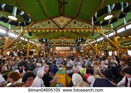 Stock Photography - Marquee At the Beauty Queen on Oide Wiesn, Oktoberfest, Munich, Upper Bavaria, Bavaria, Germany, Europe. Fotosearch