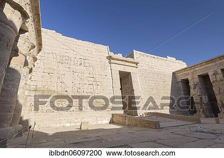Stock Image - Medinat Habu temple, Luxor, Egypt, Africa. Fotosearch
