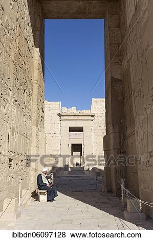 Medinat Habu temple, Luxor, Egypt, Africa View Large Photo Image Stock Photo - Medinat Habu temple, Luxor, Egypt, Africa. Fotosearch