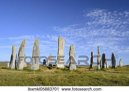 Megalithic stone formation Callanish Standing Stones, Isle of Lewis, Scotland, United Kingdom, Europe View Large Photo Image Stock Image - Megalithic stone formation Callanish Standing Stones, Isle of Lewis, Scotland, United Kingdom, Europe. Fotosearch