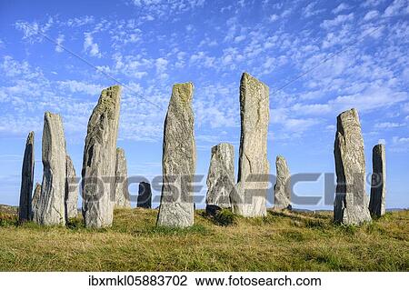 Megalithic stone formation Callanish Standing Stones, Isle of Lewis, Scotland, United Kingdom, Europe View Large Photo Image Stock Image - Megalithic stone formation Callanish Standing Stones, Isle of Lewis, Scotland, United Kingdom, Europe. Fotosearch