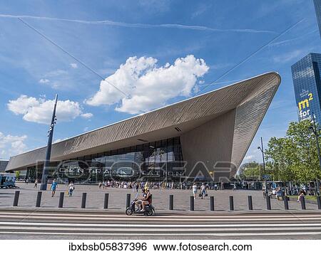 Modern building Central Station Rotterdam Centraal, Rotterdam, Netherlands View Large Photo Image Stock Photograph - Modern building Central Station Rotterdam Centraal, Rotterdam, Netherlands. Fotosearch