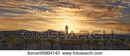 Mosque with palm trees at sunset at Malikia Resort Abu Dabbab, Hilton Nubian Resort, Al Qusair, Marsa Alam, Egypt, Africa View Large Photo Image Stock Image - Mosque with palm trees at sunset at Malikia Resort Abu Dabbab, Hilton Nubian Resort, Al Qusair, Marsa Alam, Egypt, Africa. Fotosearch