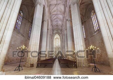 Mosteiro da Santa Maria da Vitoria Monastery, nave, UNESCO World Heritage Site, Batalha, Portugal, Europe View Large Photo Image Stock Photo - Mosteiro da Santa Maria da Vitoria Monastery, nave, UNESCO World Heritage Site, Batalha, Portugal, Europe. Fotosearch