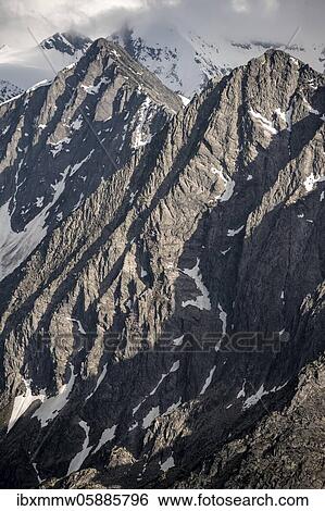 Mountain peaks, snow-capped mountains, dramatic mountain scenery, Zillertal Alps, Zillertal, Tyrol, Austria, Europe View Large Photo Image Stock Photograph - Mountain peaks, snow-capped mountains, dramatic mountain scenery, Zillertal Alps, Zillertal, Tyrol, Austria, Europe. Fotosearch