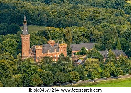 Moyland Castle Museum, moated castle, neo-gothic building, castle park, Bedburg-Hau, Lower Rhine, North Rhine-Westphalia, Germany, Europe View Large Photo Image Picture - Moyland Castle Museum, moated castle, neo-gothic building, castle park, Bedburg-Hau, Lower Rhine, North Rhine-Westphalia, Germany, Europe. Fotosearch
