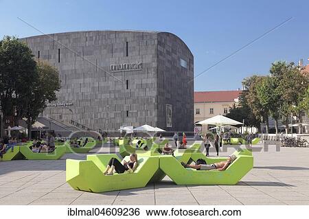 MuseumsQuartier, Museum Moderner Kunst Stiftung Ludwig, MUMOK, Vienna, Austria, Europe View Large Photo Image Stock Photograph - MuseumsQuartier, Museum Moderner Kunst Stiftung Ludwig, MUMOK, Vienna, Austria, Europe. Fotosearch