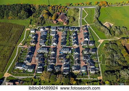 New housing estate Schulze Everding 1st construction phase completed, Hamm, Ruhr Area, North Rhine-Westphalia, Germany, Europe View Large Photo Image Picture - New housing estate Schulze Everding 1st construction phase completed, Hamm, Ruhr Area, North Rhine-Westphalia, Germany, Europe. Fotosearch
