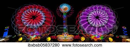 Night shot, dynamic lights, rides, Giegelberg amusement park, Biberach, Baden-Württemberg, Germany, Europe View Large Photo Image Stock Image - Night shot, dynamic lights, rides, Giegelberg amusement park, Biberach, Baden-Württemberg, Germany, Europe. Fotosearch
