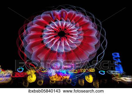 Night shot, dynamic lights, rides, Giegelberg amusement park, Biberach, Baden-Württemberg, Germany, Europe View Large Photo Image Stock Image - Night shot, dynamic lights, rides, Giegelberg amusement park, Biberach, Baden-Württemberg, Germany, Europe. Fotosearch