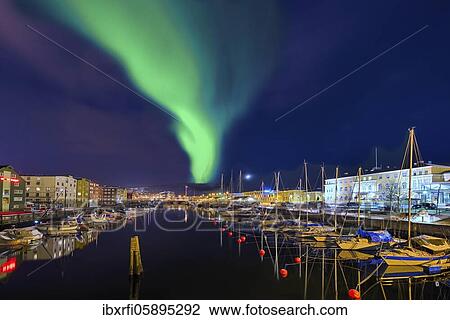 Northern lights in Trondheim Norway View Large Photo Image Stock Image - Northern lights in Trondheim Norway. Fotosearch