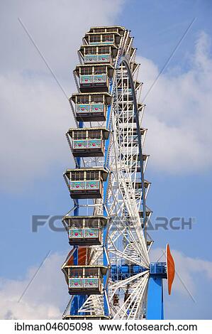 Oktoberfest, Giant Ferris Wheel, Wiesn, Munich, Upper Bavaria, Bavaria, Germany, Europe View Large Photo Image Stock Photo - Oktoberfest, Giant Ferris Wheel, Wiesn, Munich, Upper Bavaria, Bavaria, Germany, Europe. Fotosearch