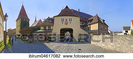 Old city wall with gate, Berching, Bavaria, Germany, Europe View Large Photo Image Stock Image - Old city wall with gate, Berching, Bavaria, Germany, Europe. Fotosearch