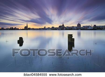 Old town and city harbour with river Warnow, morning atmosphere, Rostock, Mecklenburg-Western Pomerania, Germany, Europe View Large Photo Image Stock Photography - Old town and city harbour with river Warnow, morning atmosphere, Rostock, Mecklenburg-Western Pomerania, Germany, Europe. Fotosearch
