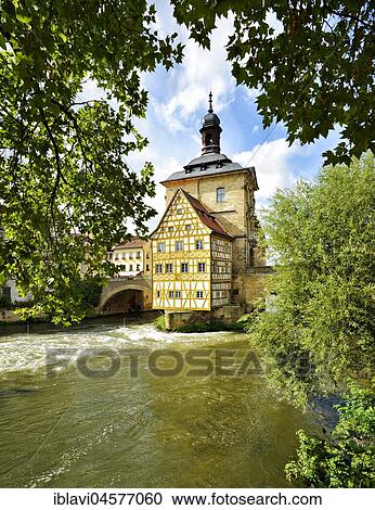 Old town hall, upper bridge over Regnitz, UNESCO World Heritage site, historic centre, Bamberg, Upper Franconia, Franconia, Bavaria, Germany, Europe View Large Photo Image Stock Image - Old town hall, upper bridge over Regnitz, UNESCO World Heritage site, historic centre, Bamberg, Upper Franconia, Franconia, Bavaria, Germany, Europe. Fotosearch