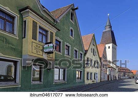 Old town of Berching with church St. Lorenz, Bavaria, Germany, Europe View Large Photo Image Stock Photo - Old town of Berching with church St. Lorenz, Bavaria, Germany, Europe. Fotosearch