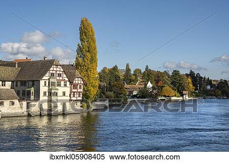 Old Town, St. Georg Monastery, Stein am Rhein, Canton Schaffhausen, Switzerland, Europe View Large Photo Image Stock Photography - Old Town, St. Georg Monastery, Stein am Rhein, Canton Schaffhausen, Switzerland, Europe. Fotosearch
