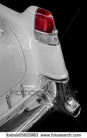 Oldtimer detail, Cadillac Eldorado 1953, in black and white, with red brake light View Large Photo Image Stock Image - Oldtimer detail, Cadillac Eldorado 1953, in black and white, with red brake light. Fotosearch