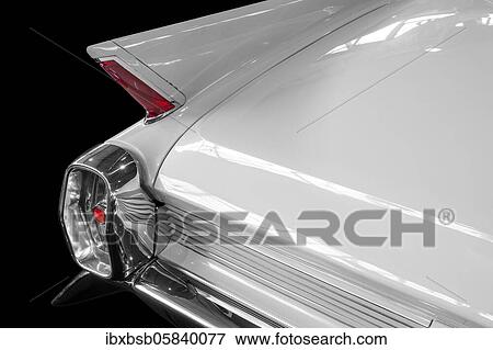 Oldtimer Detail, Cadillac, in black and white, with red brake light View Large Photo Image Stock Photo - Oldtimer Detail, Cadillac, in black and white, with red brake light. Fotosearch