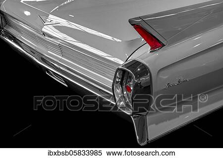 Oldtimer Detail, Cadillac, in black and white, with red brake light View Large Photo Image Stock Photography - Oldtimer Detail, Cadillac, in black and white, with red brake light. Fotosearch