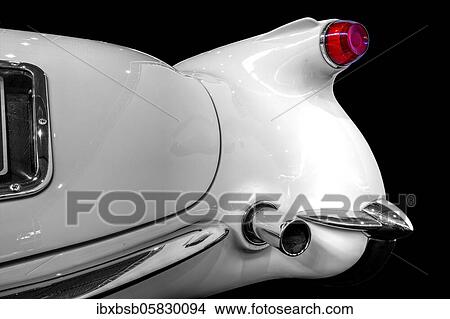 Oldtimer detail, Chevrolet Corvette C1 1955, in black and white, with red brake light View Large Photo Image Picture - Oldtimer detail, Chevrolet Corvette C1 1955, in black and white, with red brake light. Fotosearch