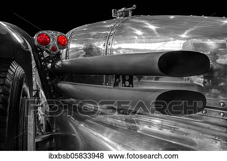 Oldtimer detail, Lagonda Special, in black and white, with red brake light View Large Photo Image Stock Photo - Oldtimer detail, Lagonda Special, in black and white, with red brake light. Fotosearch