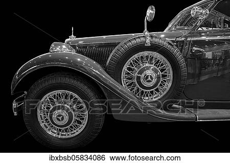 Oldtimer detail, Mercedes 320D cabriolet, in black and white View Large Photo Image Stock Photograph - Oldtimer detail, Mercedes 320D cabriolet, in black and white. Fotosearch