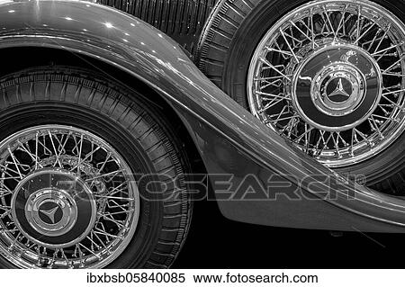 Oldtimer detail, Mercedes 320D cabriolet, in black and white View Large Photo Image Stock Photography - Oldtimer detail, Mercedes 320D cabriolet, in black and white. Fotosearch