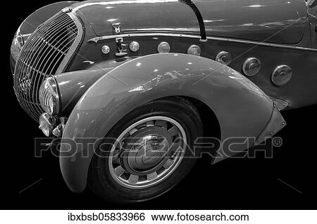 Oldtimer detail, Peugeot Darl'mat, in black and white View Large Photo Image Stock Photograph - Oldtimer detail, Peugeot Darl'mat, in black and white. Fotosearch