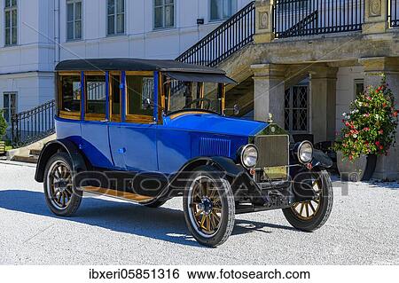 Stock Photograph - Oldtimer Dort Touring, year of construction 1922, blue, Austria, Europe. Fotosearch