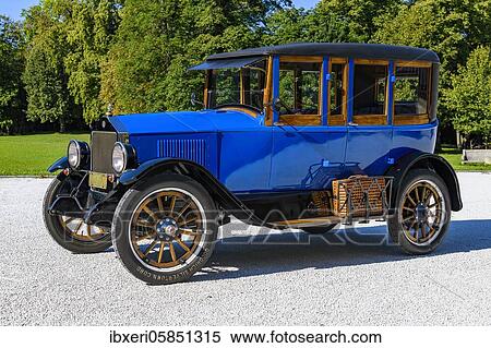Stock Photography - Oldtimer Dort Touring, year of construction 1922, blue, Austria, Europe. Fotosearch