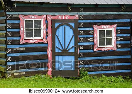 Ornamental decoration, Goral log cabin, Zdiar, High Tatras, Slovakia, Europe View Large Photo Image Picture - Ornamental decoration, Goral log cabin, Zdiar, High Tatras, Slovakia, Europe. Fotosearch