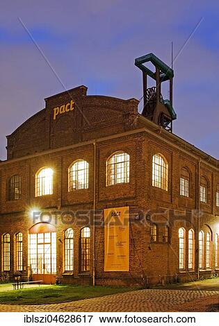PACT Zollverein, Performing Arts Choreographisches Zentrum NRW Tanzlandschaft Ruhr, evening twilight, Essen, Ruhr Area, North Rhine-Westphalia, Germany, Europe View Large Photo Image Stock Photo - PACT Zollverein, Performing Arts Choreographisches Zentrum NRW Tanzlandschaft Ruhr, evening twilight, Essen, Ruhr Area, North Rhine-Westphalia, Germany, Europe. Fotosearch
