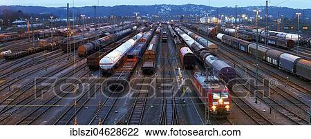 Panorama train formation facility in the suburb of Vorhalle, marshalling yard, freight trains, Hagen, Ruhr area, North Rhine-Westphalia, Germany, Europe View Large Photo Image Stock Image - Panorama train formation facility in the suburb of Vorhalle, marshalling yard, freight trains, Hagen, Ruhr area, North Rhine-Westphalia, Germany, Europe. Fotosearch