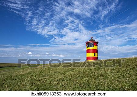 Stock Image - Pilsum lighthouse, Pilsum, Krummhörn, East Frisia, Lower Saxony. Fotosearch