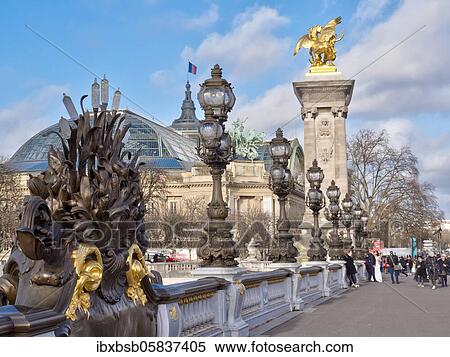 Stock Photography - Pont Alexandre III Bridge over the Seine, Paris, France, Europe. Fotosearch
