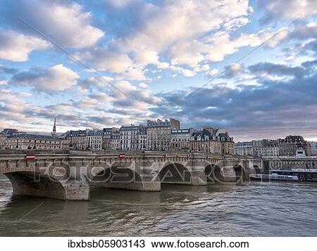 Pont Neuf Bridge and River Seine, Paris, France, Europe View Large Photo Image Stock Image - Pont Neuf Bridge and River Seine, Paris, France, Europe. Fotosearch