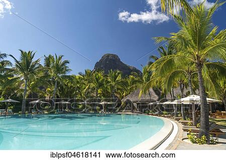Pool of the Hotel Dinarobin Beachcomber, in the back mountain Le Morne Brabant, peninsula Le Morne, Black River, Mauritius, Africa View Large Photo Image Stock Image - Pool of the Hotel Dinarobin Beachcomber, in the back mountain Le Morne Brabant, peninsula Le Morne, Black River, Mauritius, Africa. Fotosearch