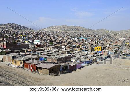 Poorer suburban neighbourhood, Lima, Peru, South America View Large Photo Image Stock Photo - Poorer suburban neighbourhood, Lima, Peru, South America. Fotosearch