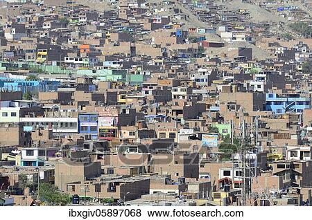 Poorer suburban neighbourhood, Lima, Peru, South America View Large Photo Image Stock Photo - Poorer suburban neighbourhood, Lima, Peru, South America. Fotosearch